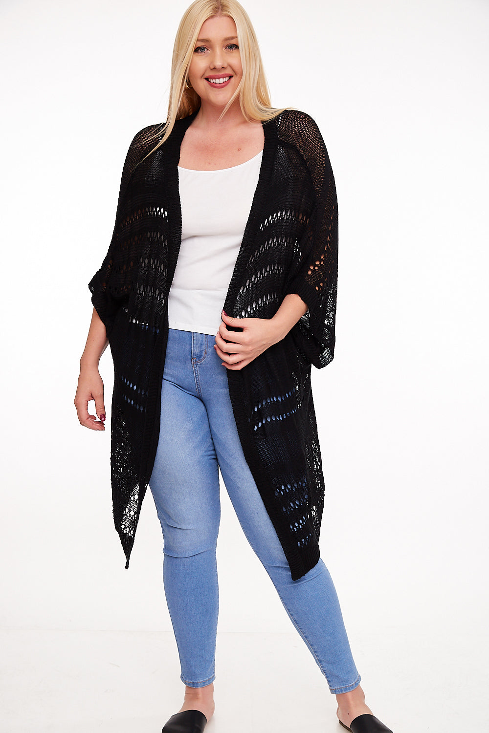 Oversized Light Open Knit Cardigan