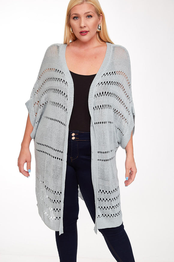 Oversized Light Open Knit Cardigan