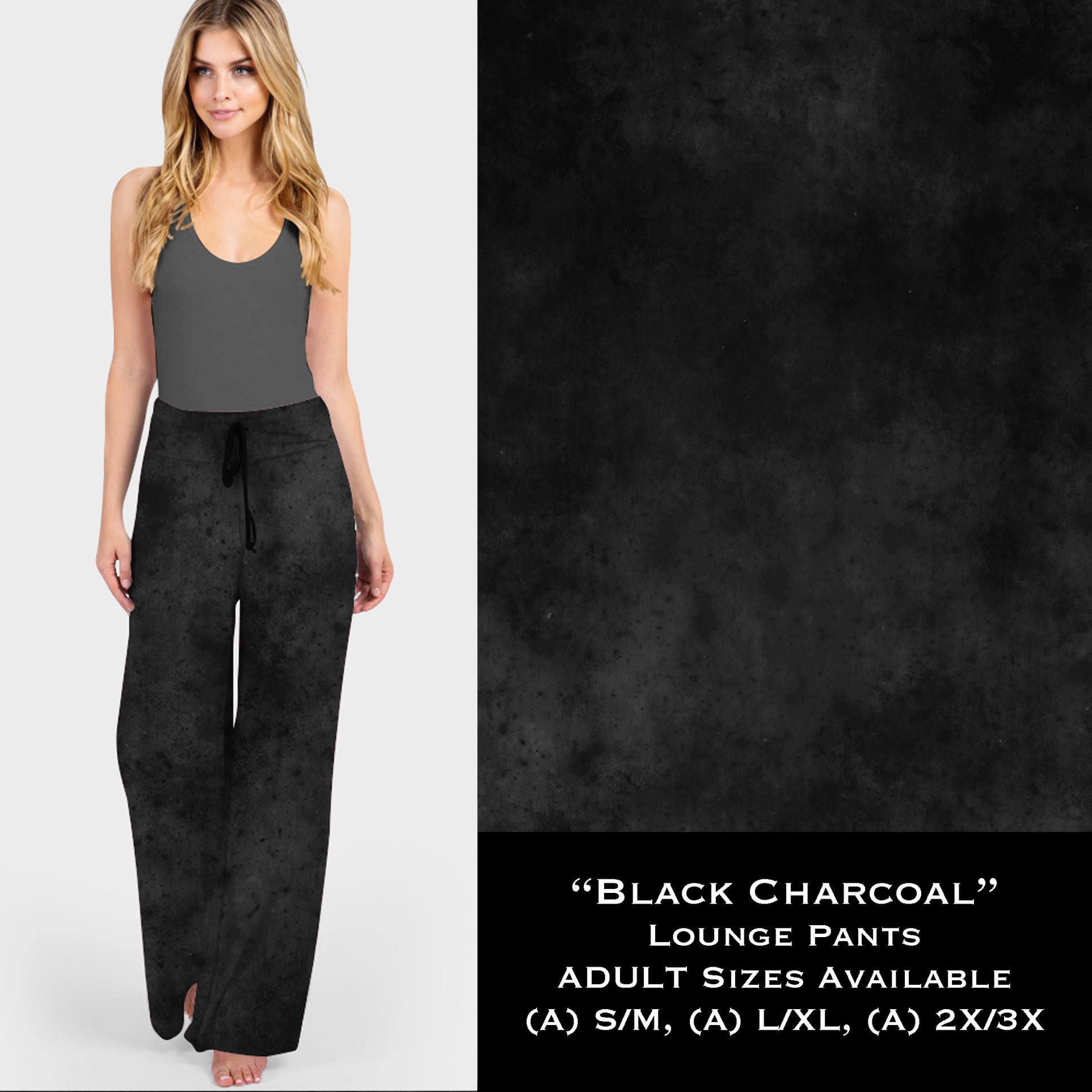 Black Charcoal Lounge Pants Loungers