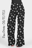Paw Print - High Waisted Wide Leg Hybrid Leggings/Pants w/ Pockets