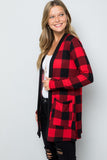Buffalo Plaid Cardigan with Pockets