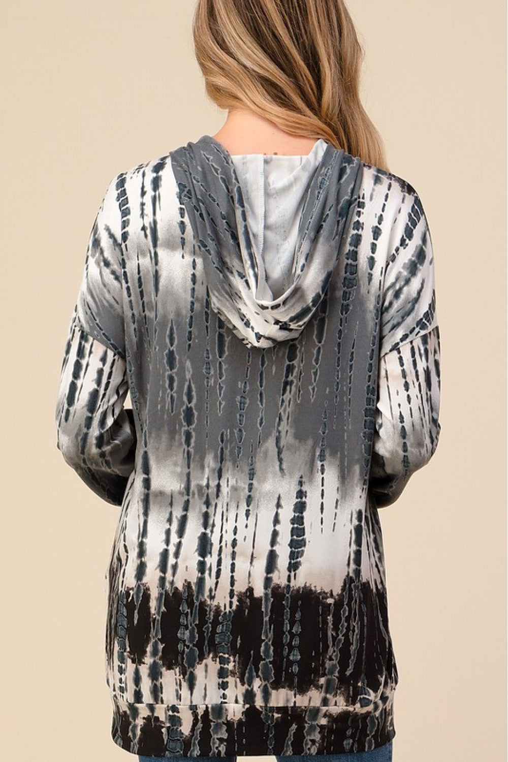 Shibori Tie Dye Zipper Hoodie