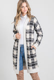 Taupe Plaid Cardigan w/ Pockets