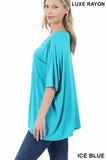 Luxe Rayon Oversized V-neck Top