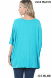 Luxe Rayon Oversized V-neck Top