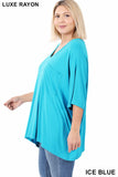 Luxe Rayon Oversized V-neck Top