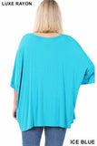 Luxe Rayon Oversized V-neck Top