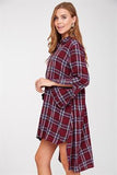 Embroidered Tartan Dream Shirt Dress