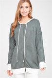 Front Zipper Light Knit Hoodie
