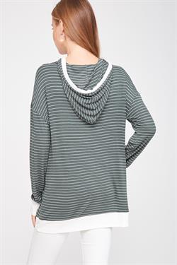 Front Zipper Light Knit Hoodie