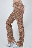 Zebra Print Fleece Comfy Animal Print Drawstring Lounge Pants