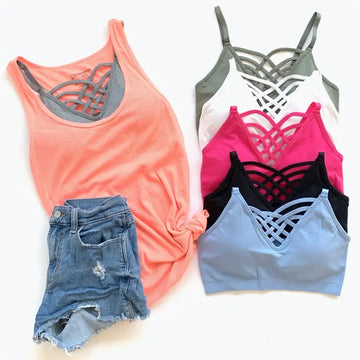 V-neck Cage Layering Bralettes