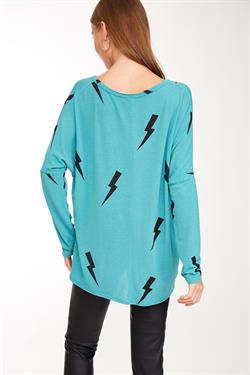 Lightning Bolt Teal Top