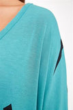 Lightning Bolt Teal Top