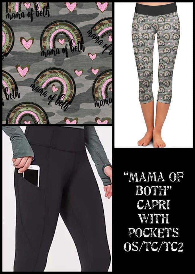 Mom of Both Capri Soft Leggings w/ Double Pockets