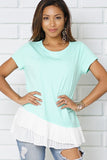 Mint Trimmed Top