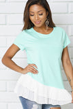 Mint Trimmed Top