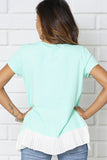 Mint Trimmed Top