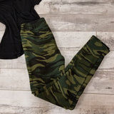 Camo Winter Thick Faux Fur Lined Butter Soft Leggings