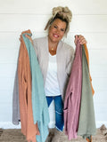 Soft Waffle Knit Cardigan w/ Thumbholes & Slouchy Pockets