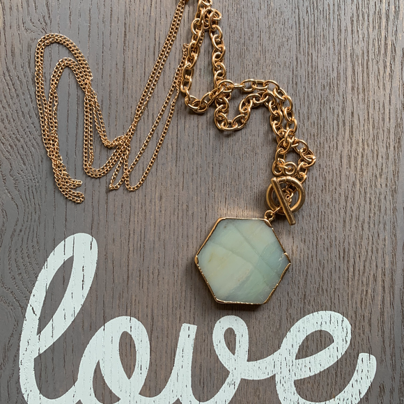 Amazonite Toggle Necklace