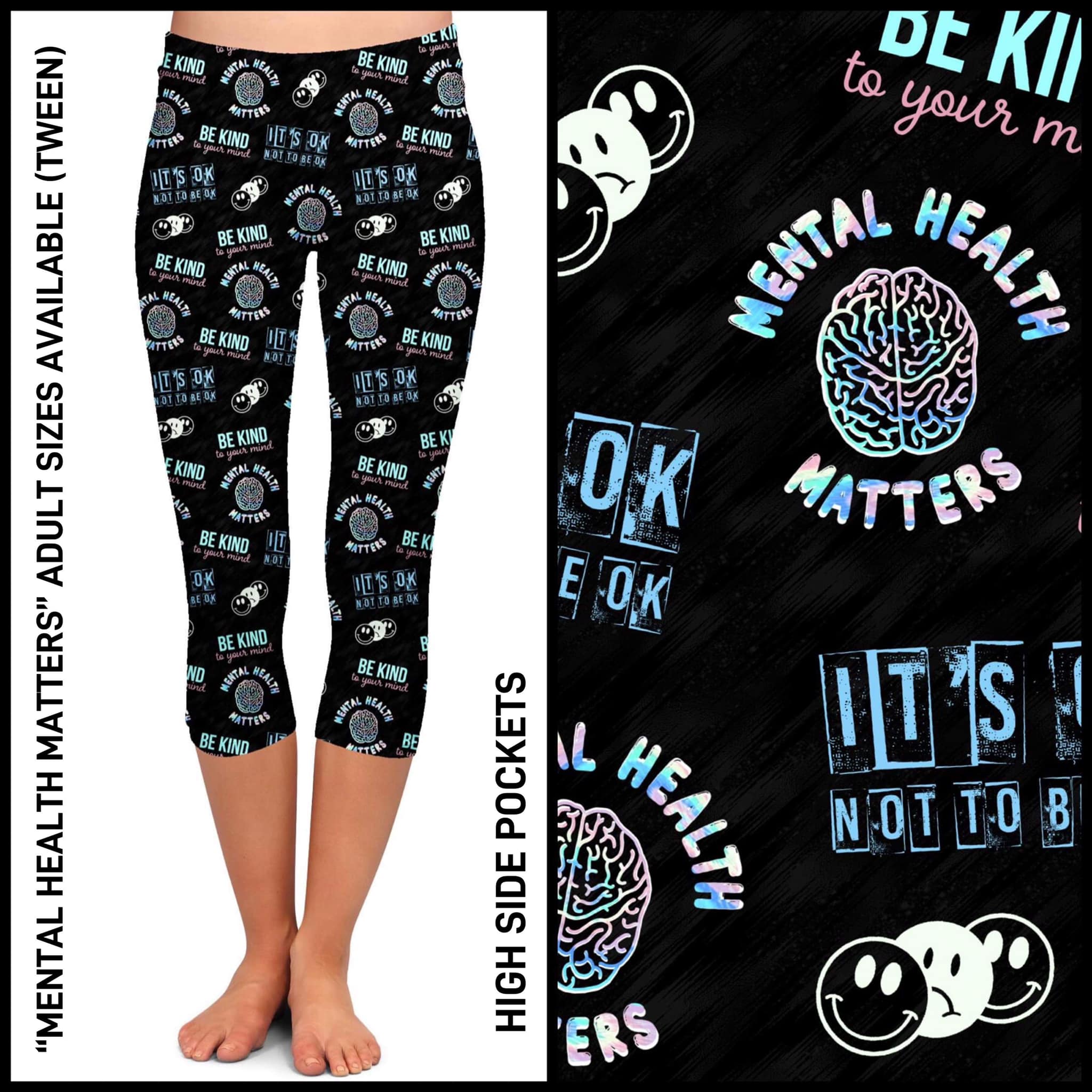 Mental Health Matters Capris w/ Pockets
