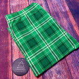 Green Square Plaid Soft Leggings