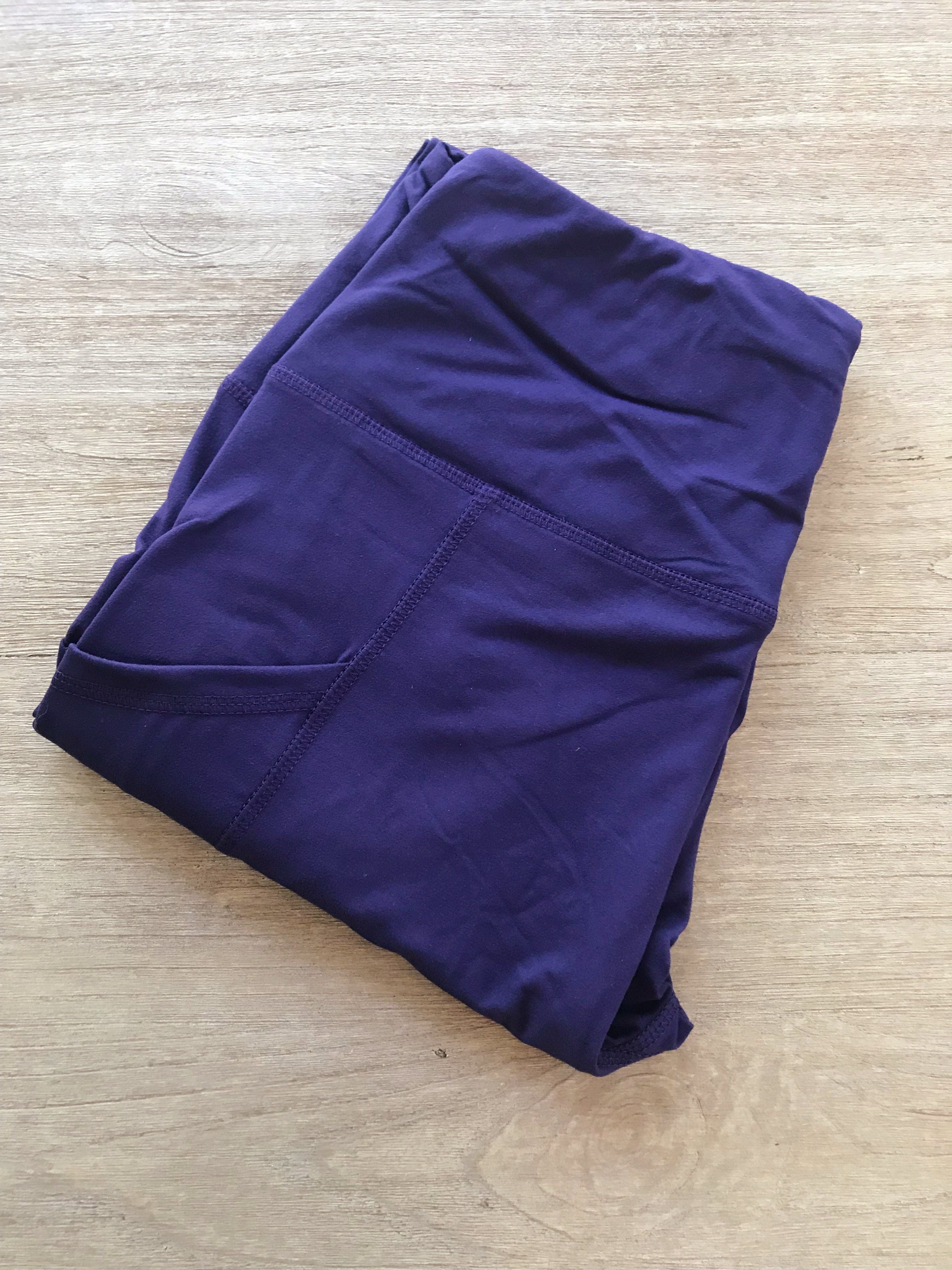 Solid Color Leggings With Side Pockets