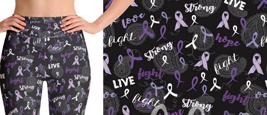 Purple Ribbon leggings