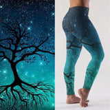 Blue Ombre Tree of Life Soft Leggings
