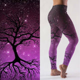 Purple Ombre Tree of Life Soft Leggings