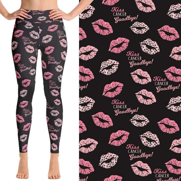 Kiss Cancer Goodbye Leggings