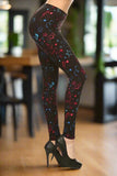 Celebration Time Red Blue Fireworks Print Soft Leggings - Adult & Kid Sizes