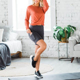 Zenana Women's Workout Yoga Running Compression Exercise Biker Shorts with Side Pockets