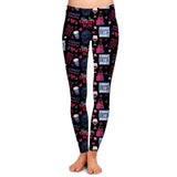 Straight Outta Money Mom Life Funny Print Soft Stretchy Black Leggings