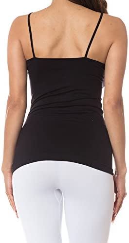 Seamless Strappy Caged Stretch Cami Top - Black or White