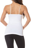 Seamless Strappy Caged Stretch Cami Top - Black or White