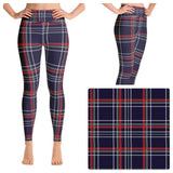 Navy plaid Leggings