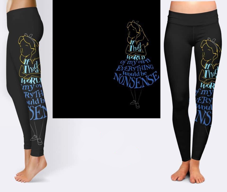 If I Had a World Of My Own Everything Would Be Nonsense Alice Dress Print Leggings