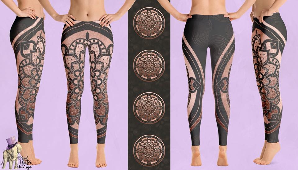 Rose Gold Mandala Leggings