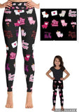 Llove You Llama-time Llama Valentine Kids Soft Leggings