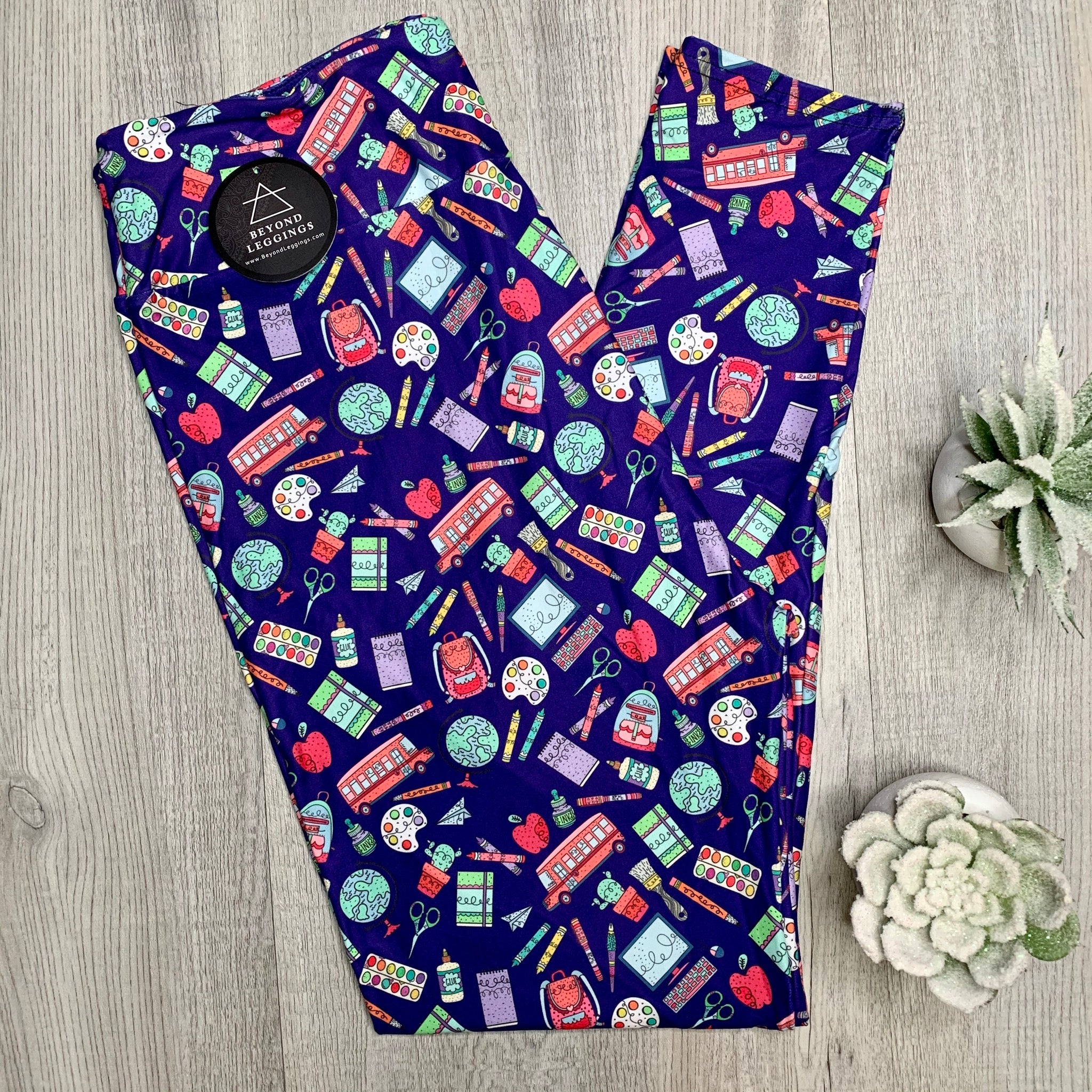 Back To School Print Soft Leggings