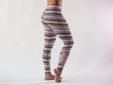 Striped Rose Leggings
