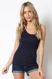 Extra Soft & Stretchy Rayon Ribbed Double Scoop Tank Top