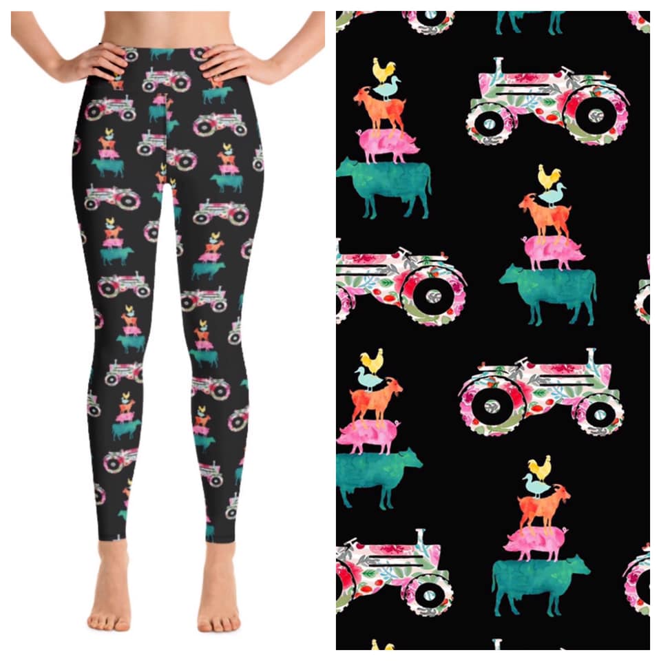 Farm Tractor Soft Leggings