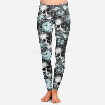 Blue Skull Leggings