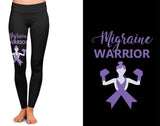 Migraine Warrior Awareness Print Soft Leggings