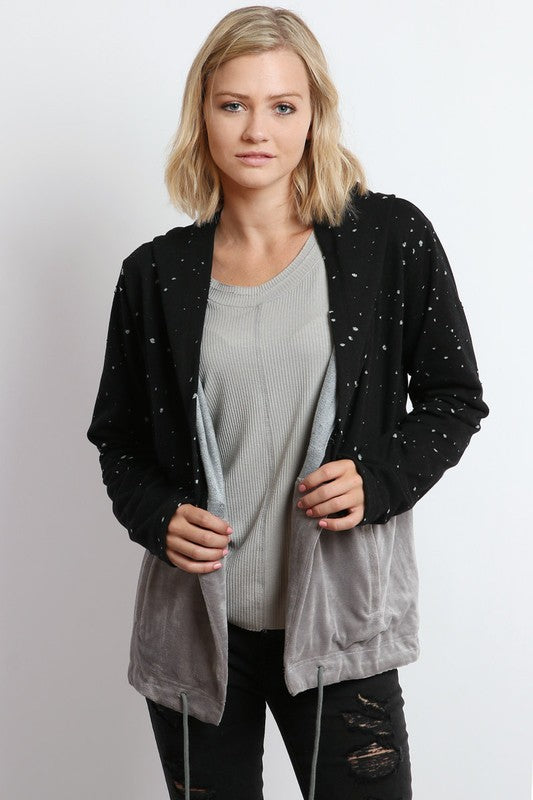 Color Block Hoodie Jacket