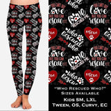 Who Rescued Who? Print Leggings