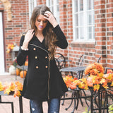 Double Breasted Peacoat Ladies Jacket